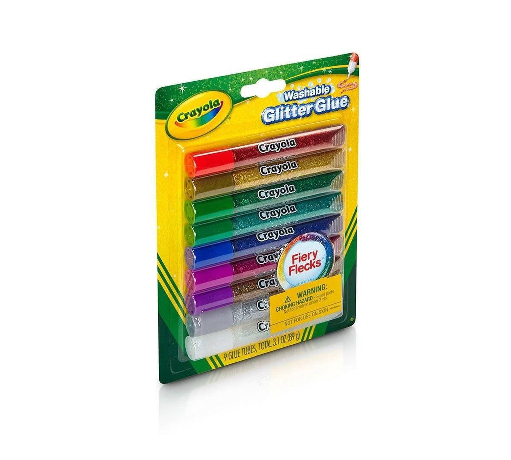 Crayola Bold Washable Glitter Glue 9 piece - TOYBOX Toy Shop