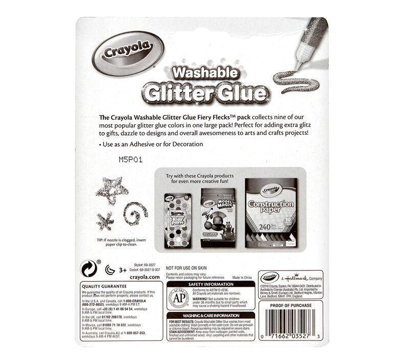 Crayola Bold Washable Glitter Glue 9 piece - TOYBOX Toy Shop
