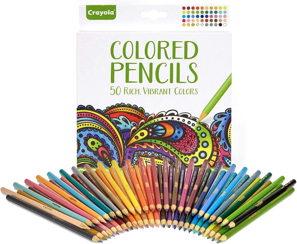 Crayola Colored Pencils 50 Rich Vibrant Colours - TOYBOX Toy Shop