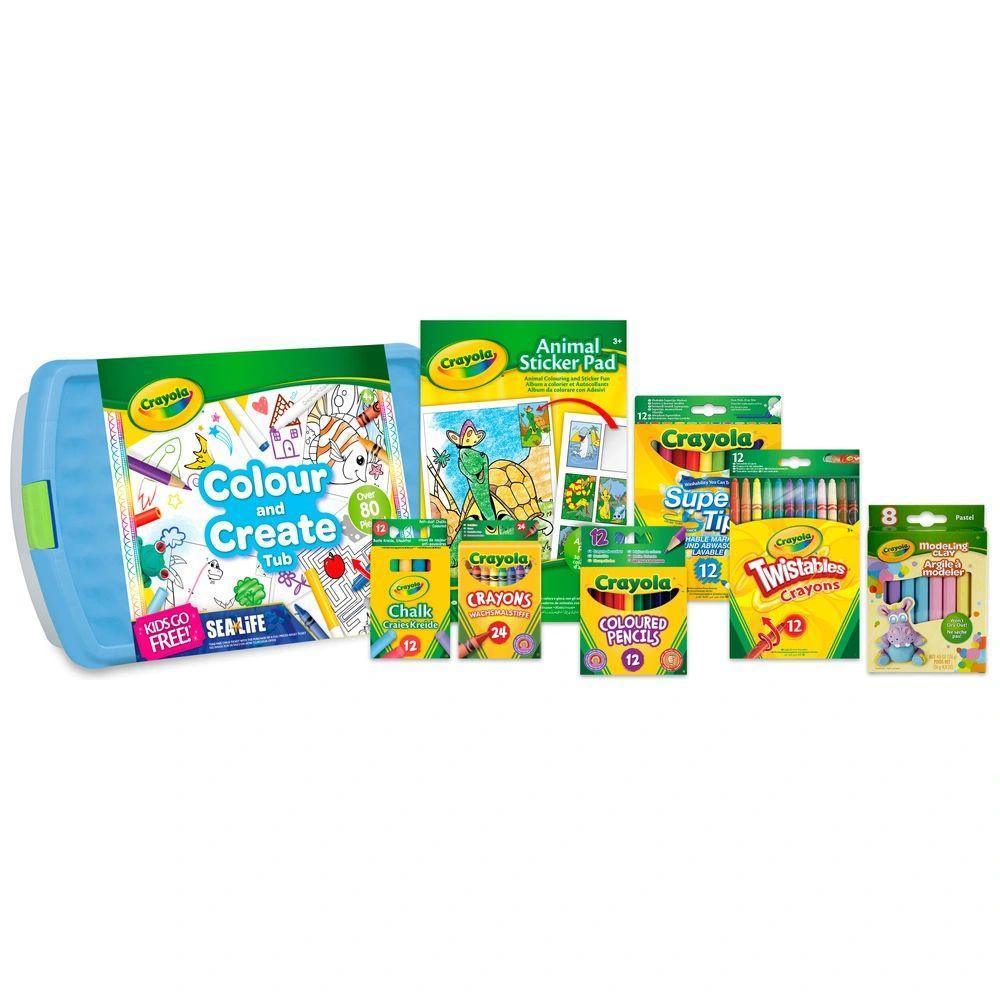 Crayola Colour And Create Tub With Over 70 Pieces - TOYBOX