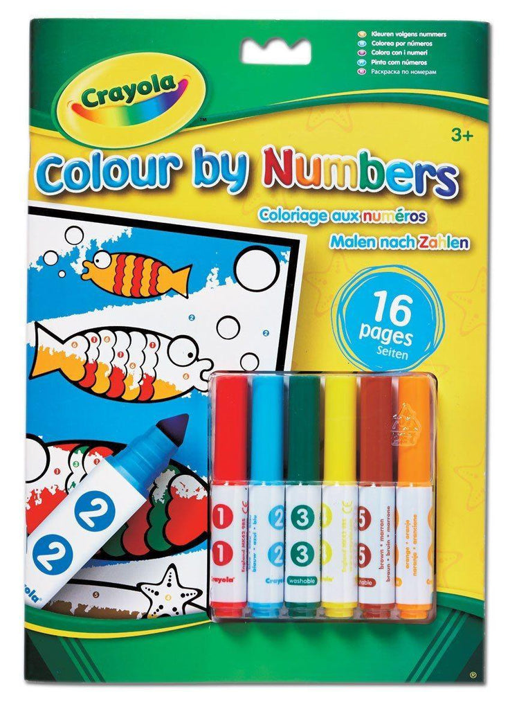 Crayola Colour By Numbers With Markers - TOYBOX Toy Shop