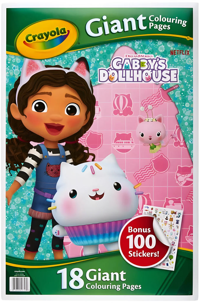 Crayola Gabbys Dollhouse Giant Colouring Pages - TOYBOX Toy Shop