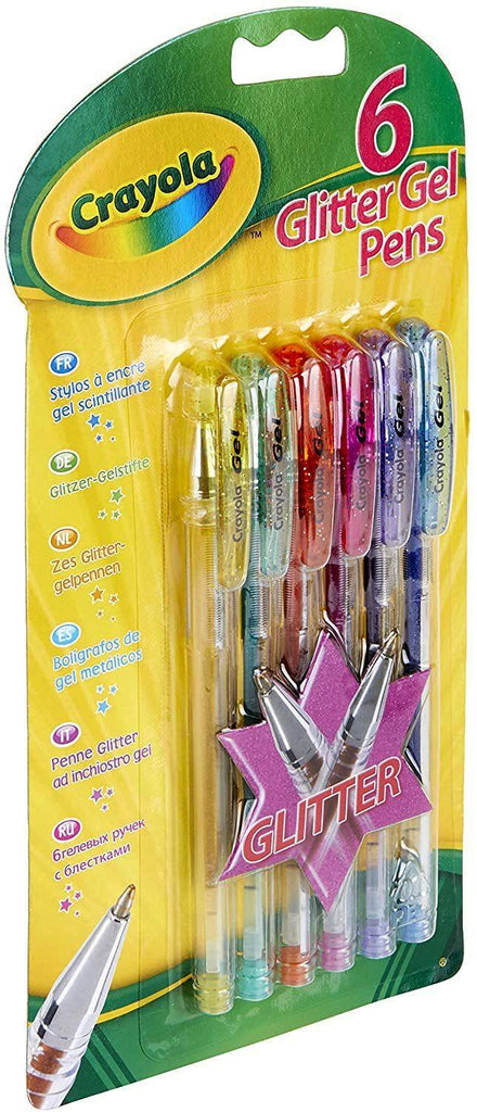 Crayola Glitter Gel Pens Pack of 6 - TOYBOX Toy Shop