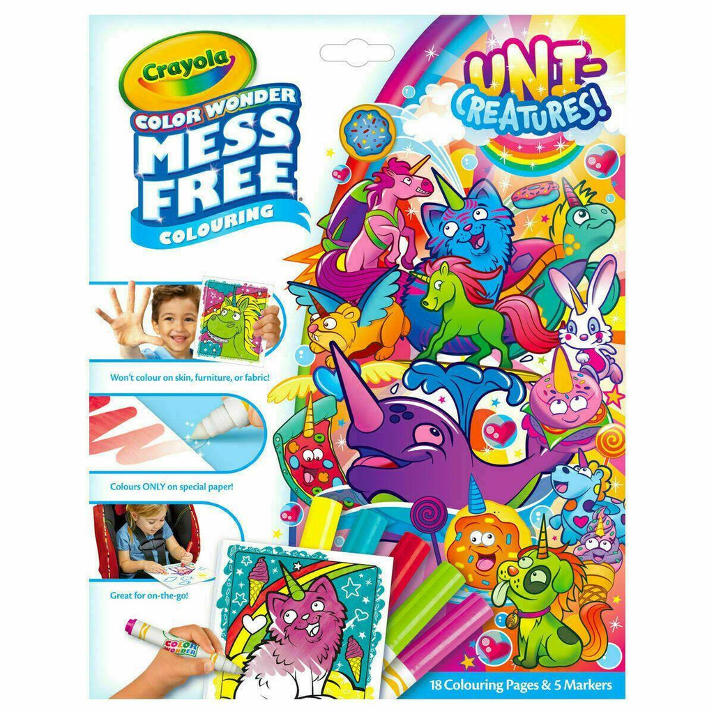 Crayola Mess-Free Uni-Creatures Colouring Book - TOYBOX Toy Shop
