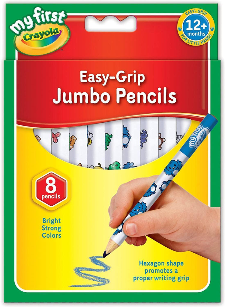 Crayola My First Jumbo Easy Grip Colouring Pencils, Pack of 8 - TOYBOX Toy Shop