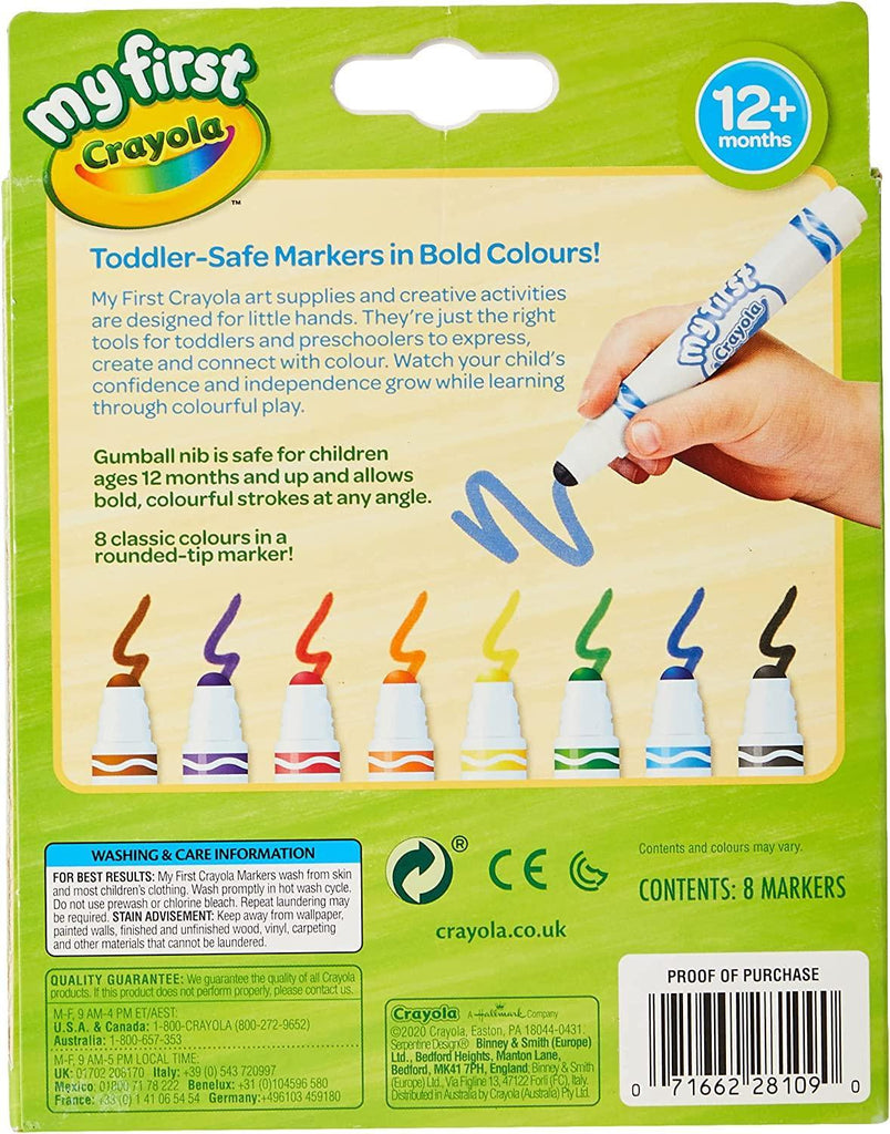 Crayola My First Washable Markers 8 pack - TOYBOX Toy Shop