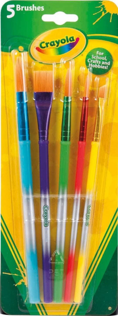 Crayola Pack of 5 Assorted Paintbrushes - TOYBOX Toy Shop