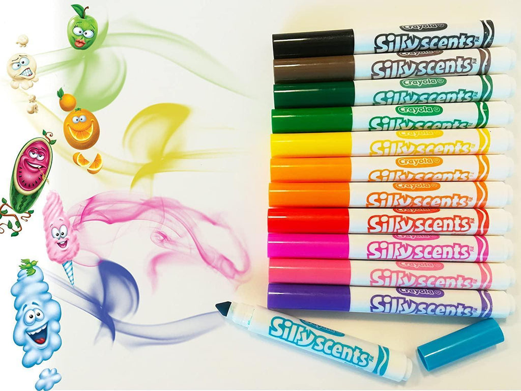 Crayola Silly Scents Broadline Sweet Markers, 12 Colours - TOYBOX Toy Shop