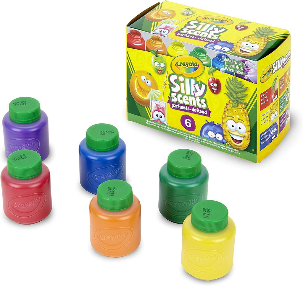 Crayola Silly Scents Washable Scented Kids Paint 6 Pack - TOYBOX