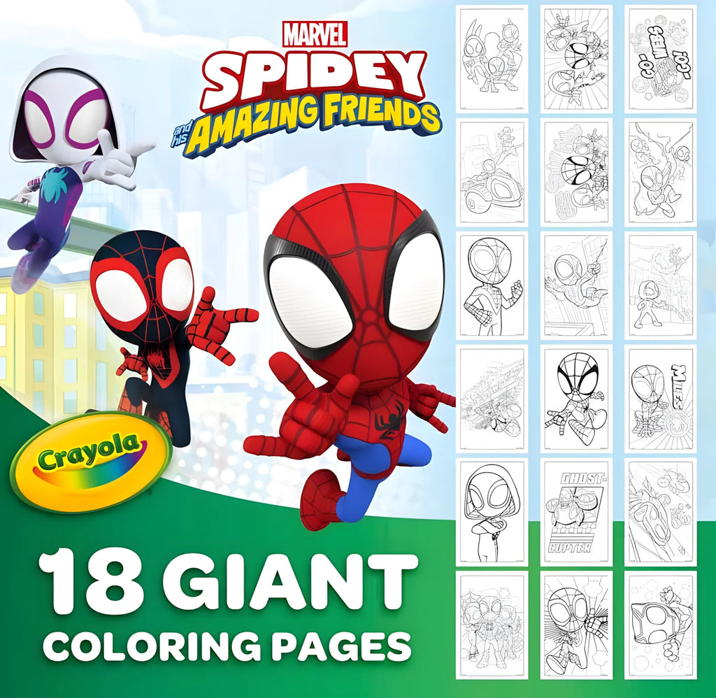 Crayola Spidey and Amazing Friends Giant Colouring Pages - TOYBOX Toy Shop