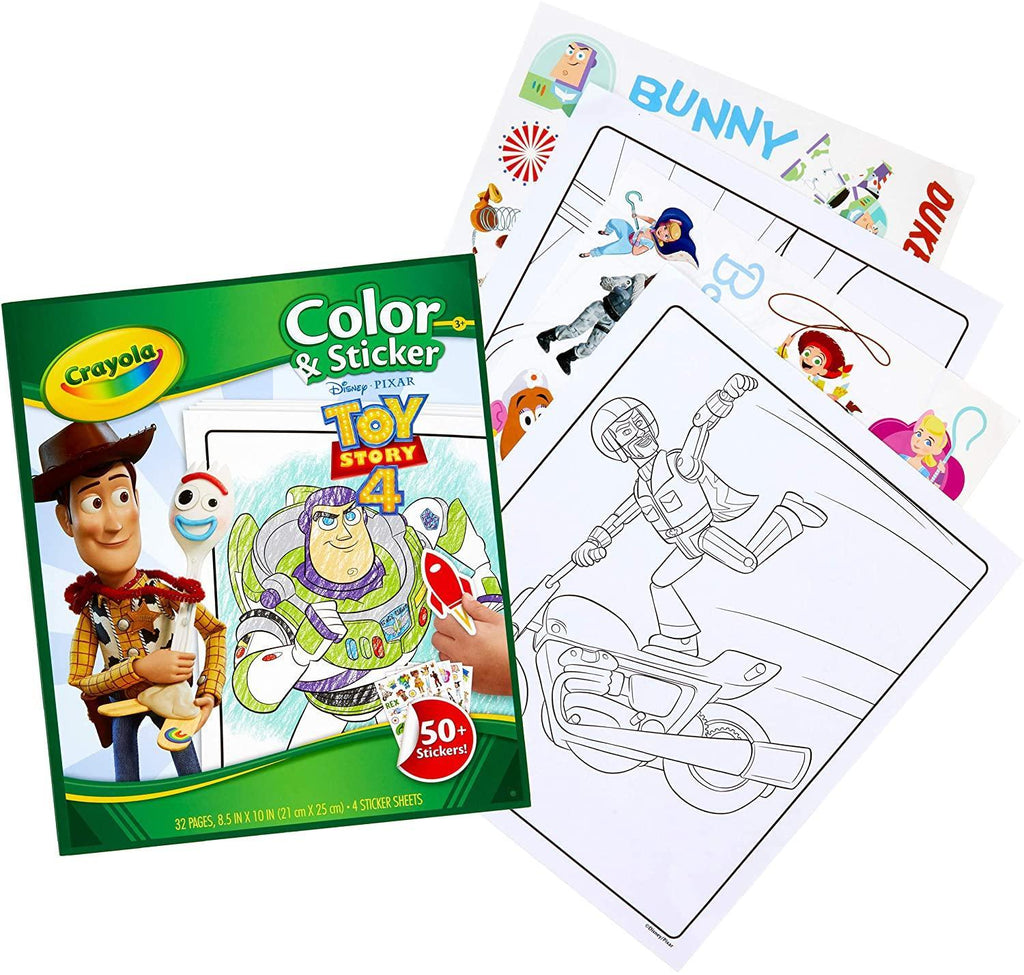 CRAYOLA Toy Story 4 Colour and Sticker Book - TOYBOX Toy Shop