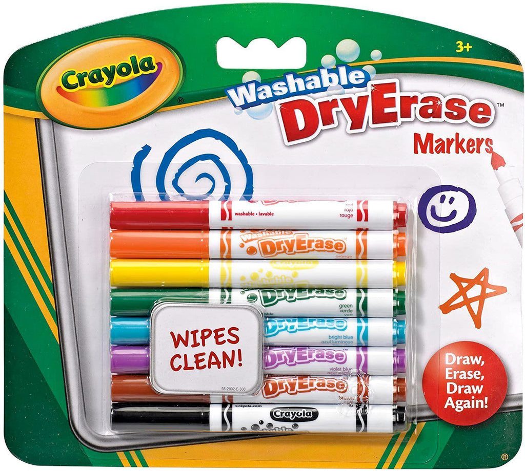 Crayola Washable Dry Erase Markers Pack of 8 - TOYBOX Toy Shop
