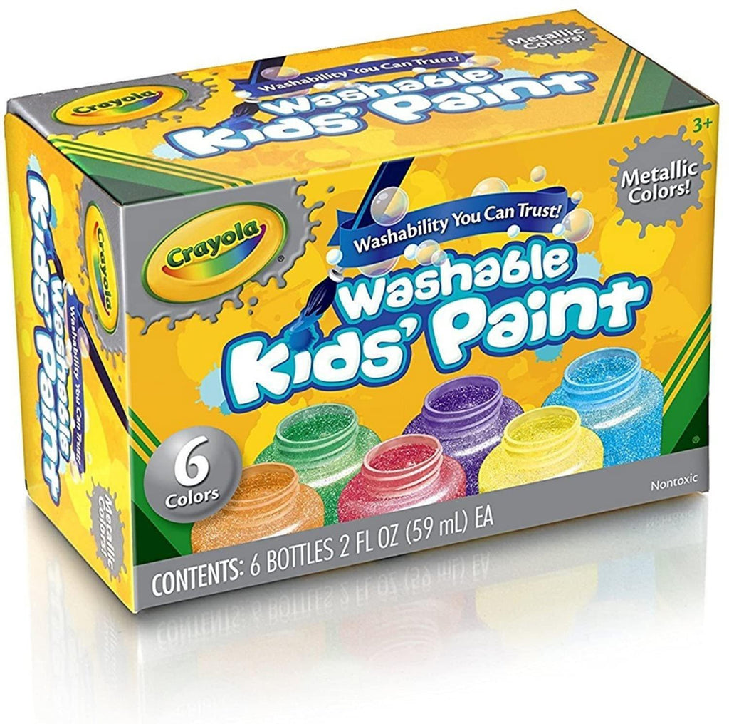 Crayola Washable Kids Metallic Paint 6 Pack - TOYBOX Toy Shop