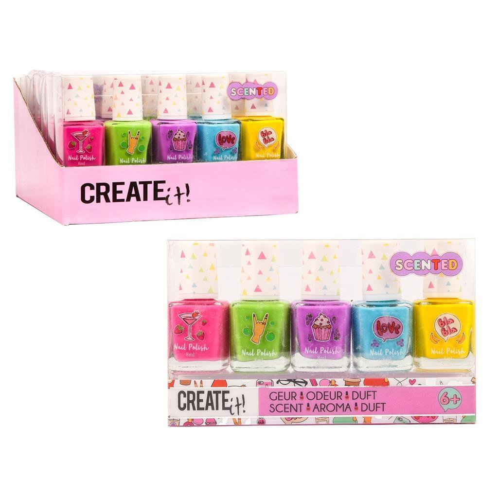 Create It! Fruit-Scented Nail Varnish 5-Pack - TOYBOX Toy Shop