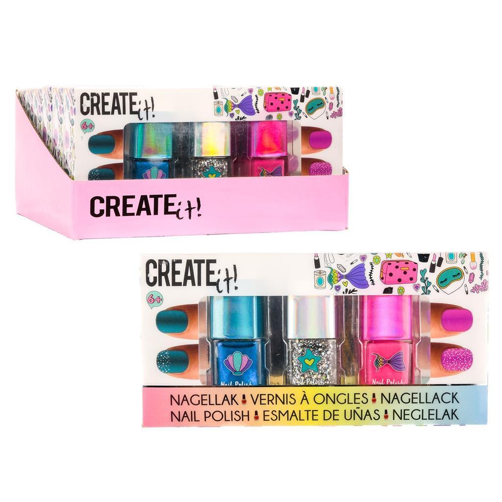 Create It! Mermaid Nail Polish - 3 Pack - TOYBOX Toy Shop