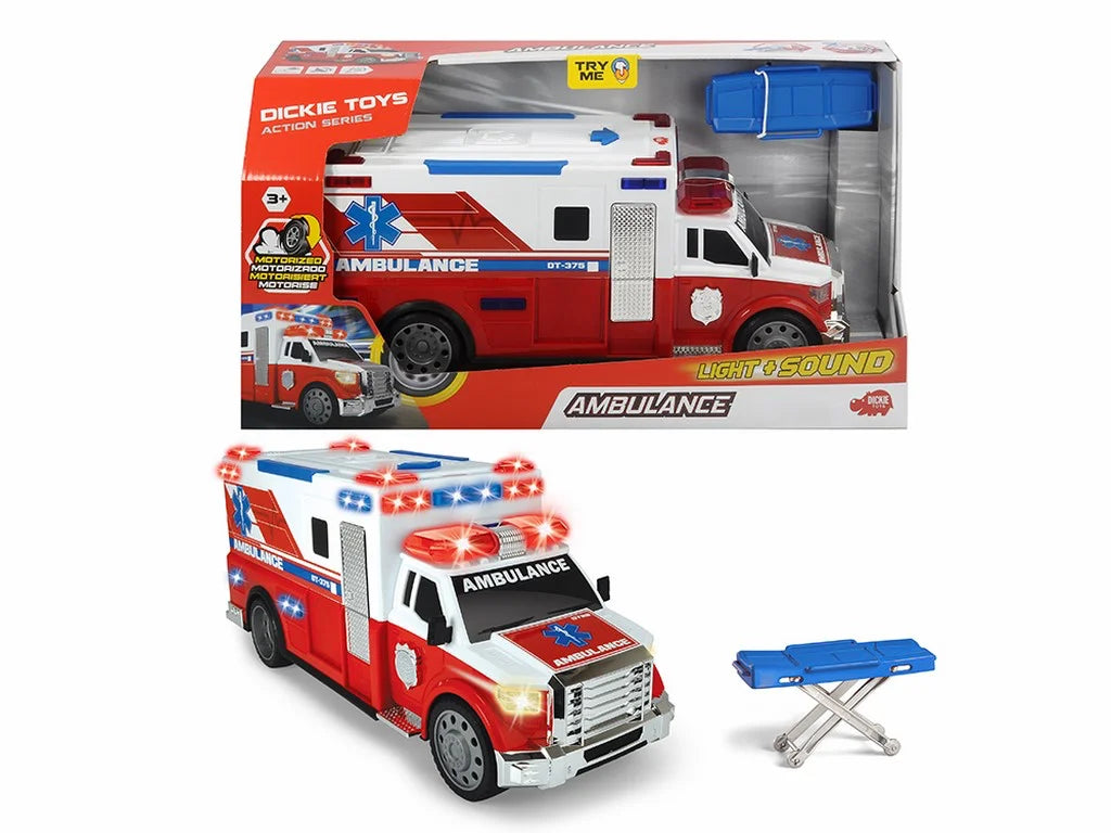 DICKIE Toys Ambulance with Light and Sound 33cm - TOYBOX Toy Shop