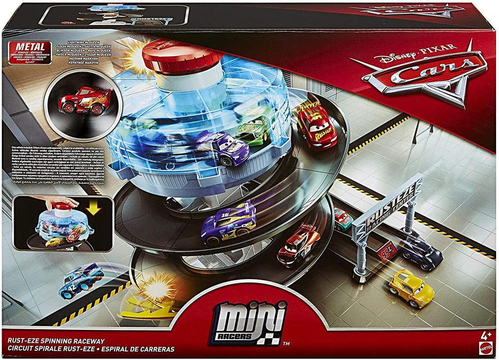 Disney Cars FYN86 Movie Mini Spiral, Spinning Race Set - TOYBOX