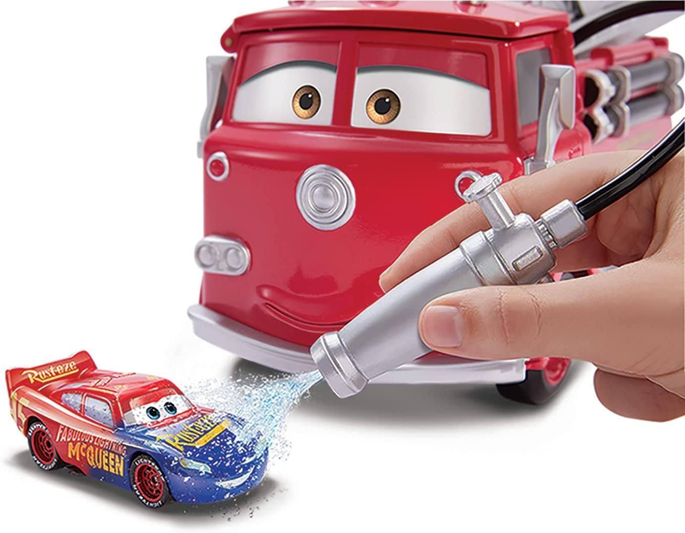 Disney Cars McQueen Toys Stunt Splash Red Firetruck – TOYBOX