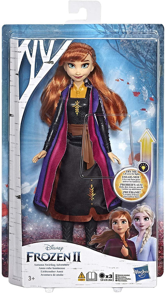 Disney Frozen Anna Autumn Swirling Adventure Fashion Doll That Lights Up - TOYBOX Toy Shop