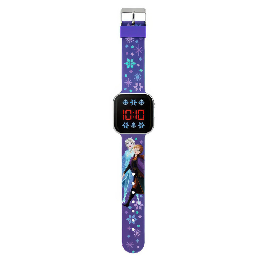 Disney Frozen Kid's Digital LED Purple Silicone Strap Watch - TOYBOX Toy Shop