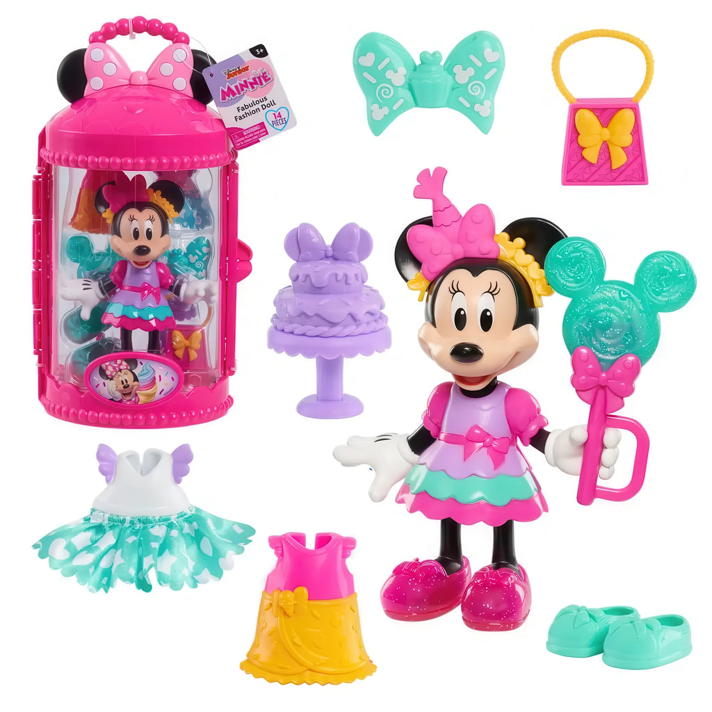 Disney Junior Minnie Mouse Fabulous Fashion Doll with Case - Pink