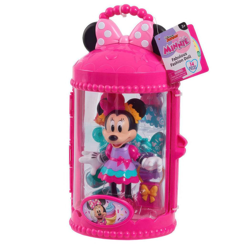 Disney Junior Minnie Mouse Fabulous Fashion Doll with Case - Pink