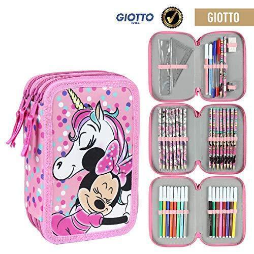 Disney Minnie Mouse Giotto Triple Pencil Case, 42 Piece Set - TOYBOX Toy Shop