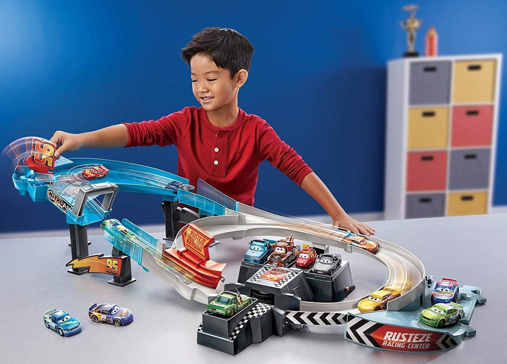 Disney Pixar Cars McQueen Rusteze Double Circuit Speedway - TOYBOX Toy Shop