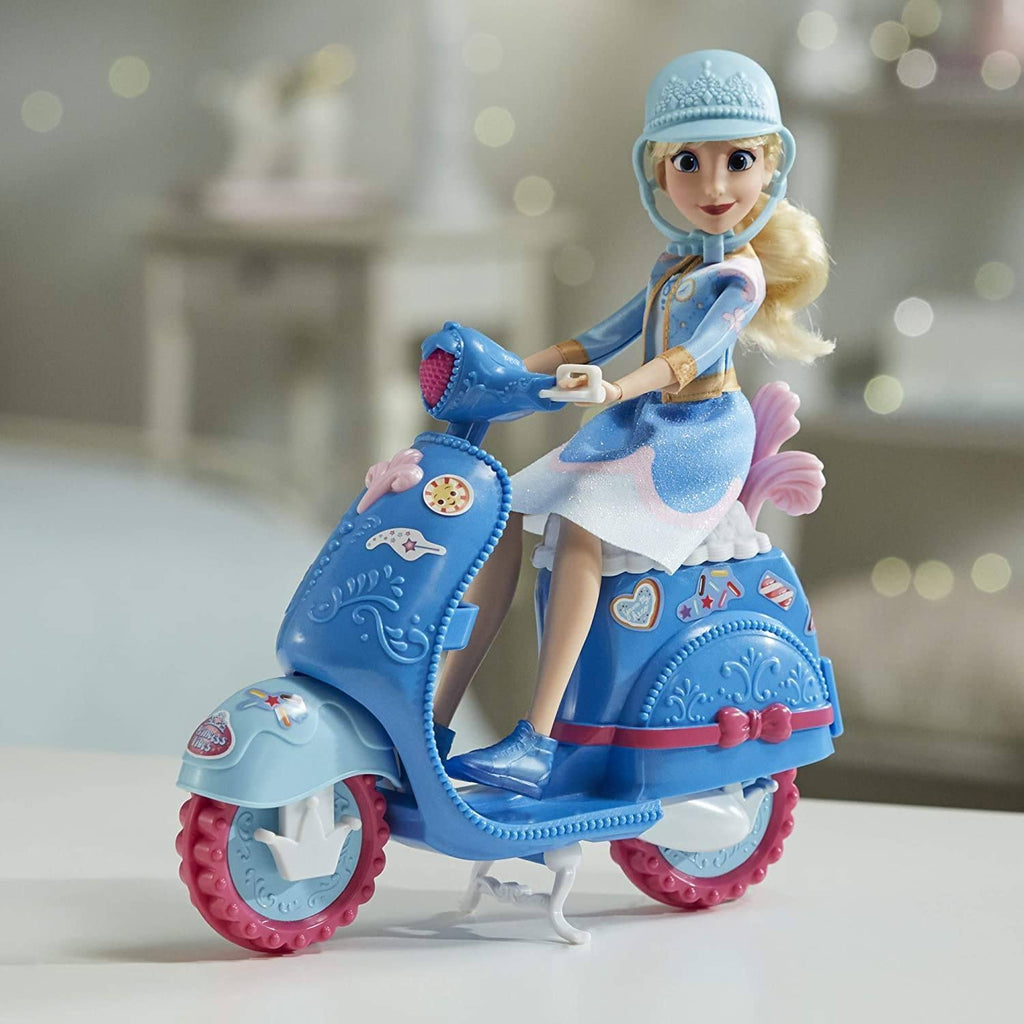 Disney Princess Comfy Squad Cinderella's Sweet Scooter, Fashion Doll - TOYBOX
