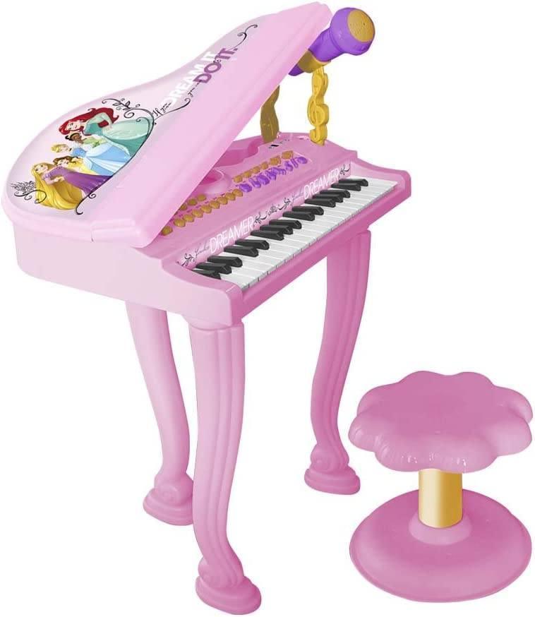 Disney Princess Grand Electronic Piano With Microphone and Stool - TOYBOX Toy Shop