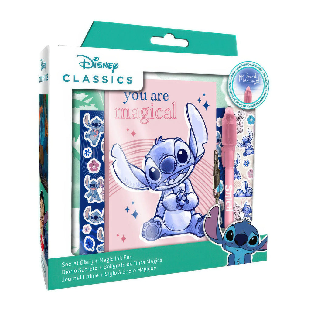 Disney Stitch A5 Secret Diary and Magic Pen - TOYBOX Toy Shop