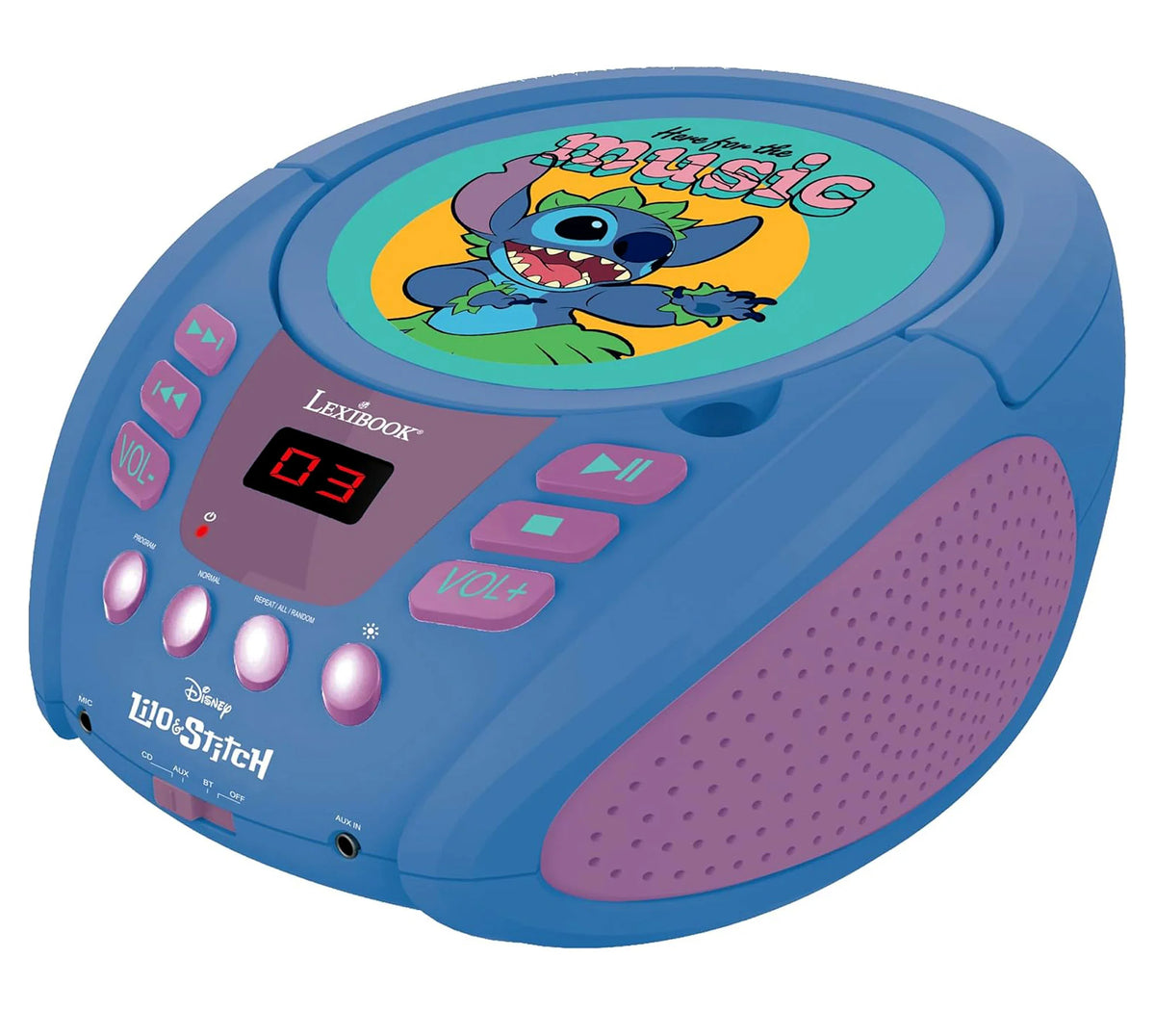 Disney Stitch Bluetooth Cd Player with Lights | Buy Online at