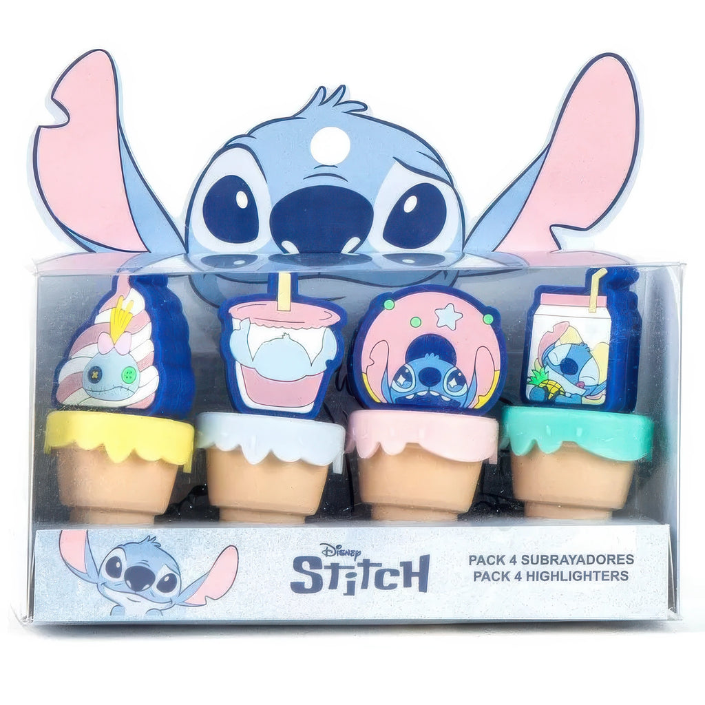 Disney Stitch Ice Cream Cone Highlighters - Set of 4