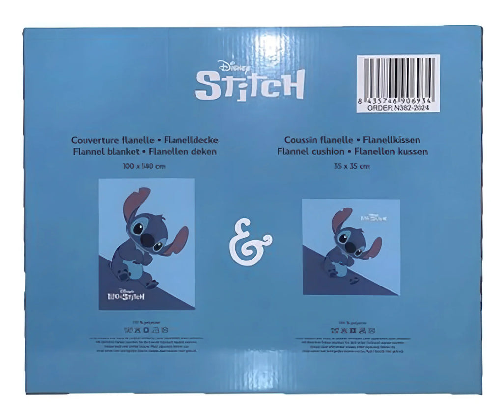 Disney Stitch Polar Blanket & Cushion Set - TOYBOX Toy Shop