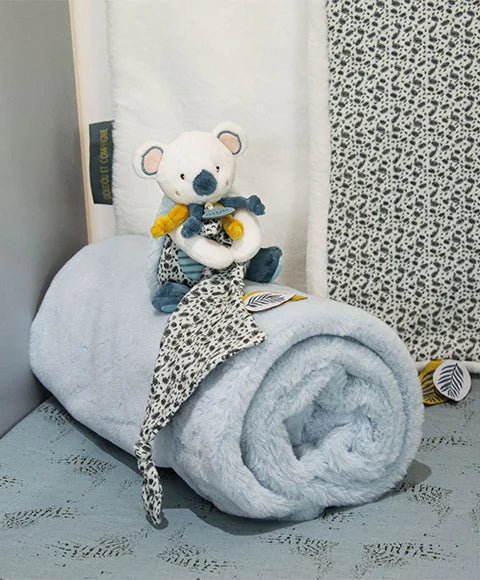 Doudou et Compagnie Blanket Douceur Yoca Le Koala - Blue Blanket - TOYBOX Toy Shop