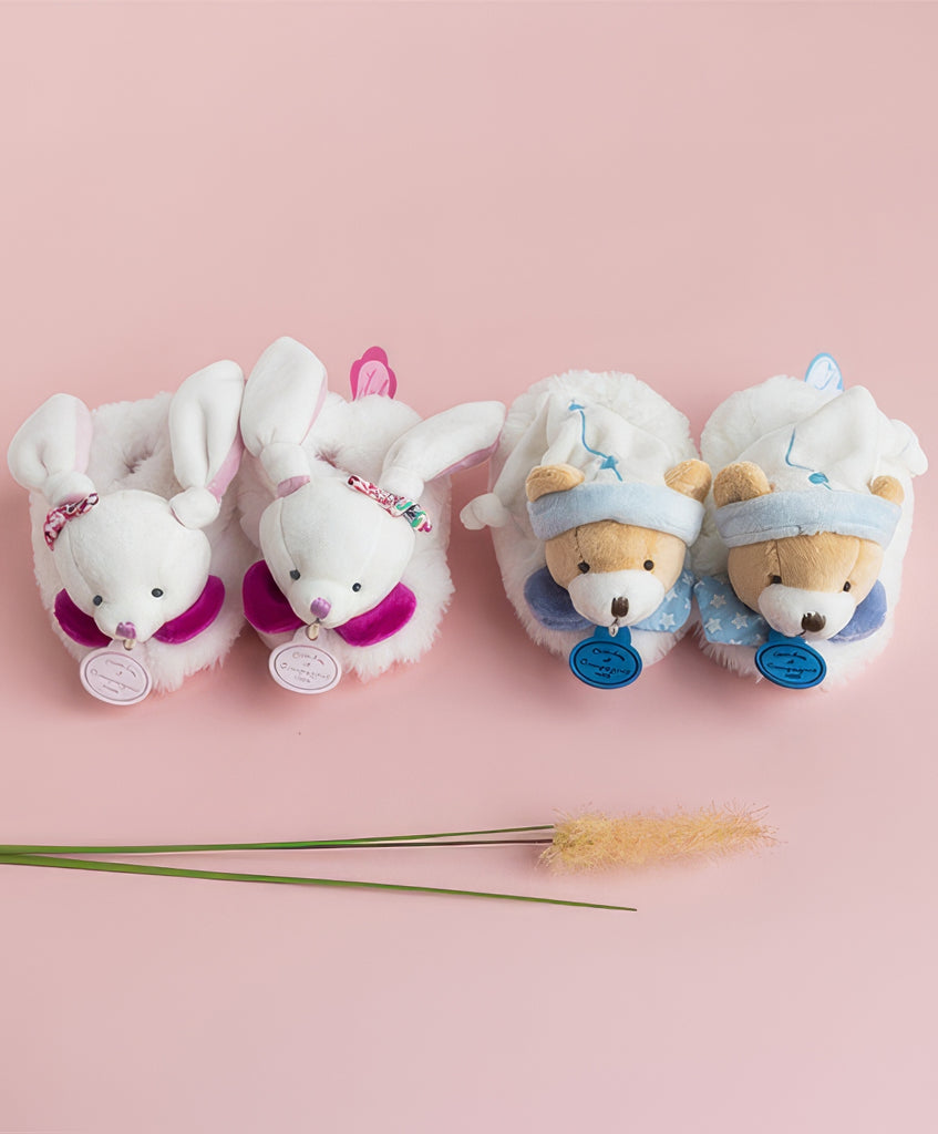 Doudou et Compagnie Cerise Baby Slippers with Rattles Cerise the Rabbit - TOYBOX Toy Shop