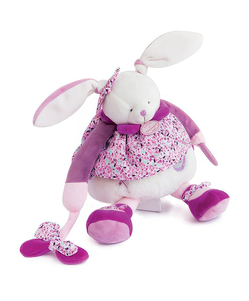 Doudou et Compagnie Cerise the Pink Rabbit Activity Soft Toy - 30 cm - TOYBOX Toy Shop