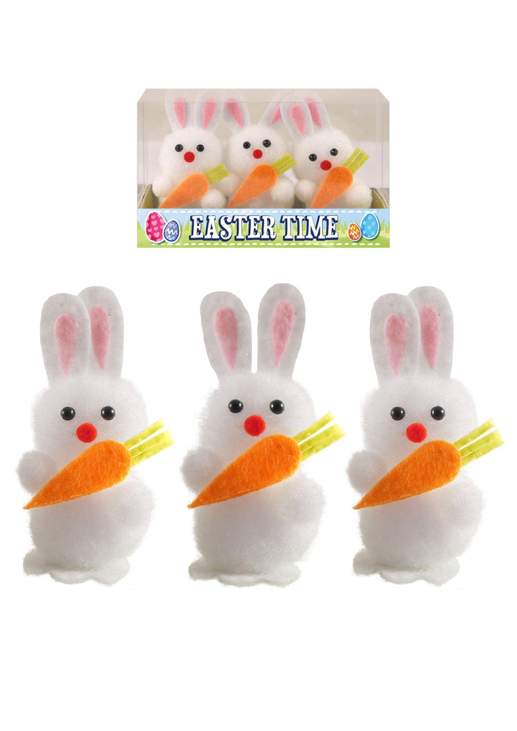 Easter Time Bunnies With Carrot - Pack of 3 - TOYBOX Toy Shop