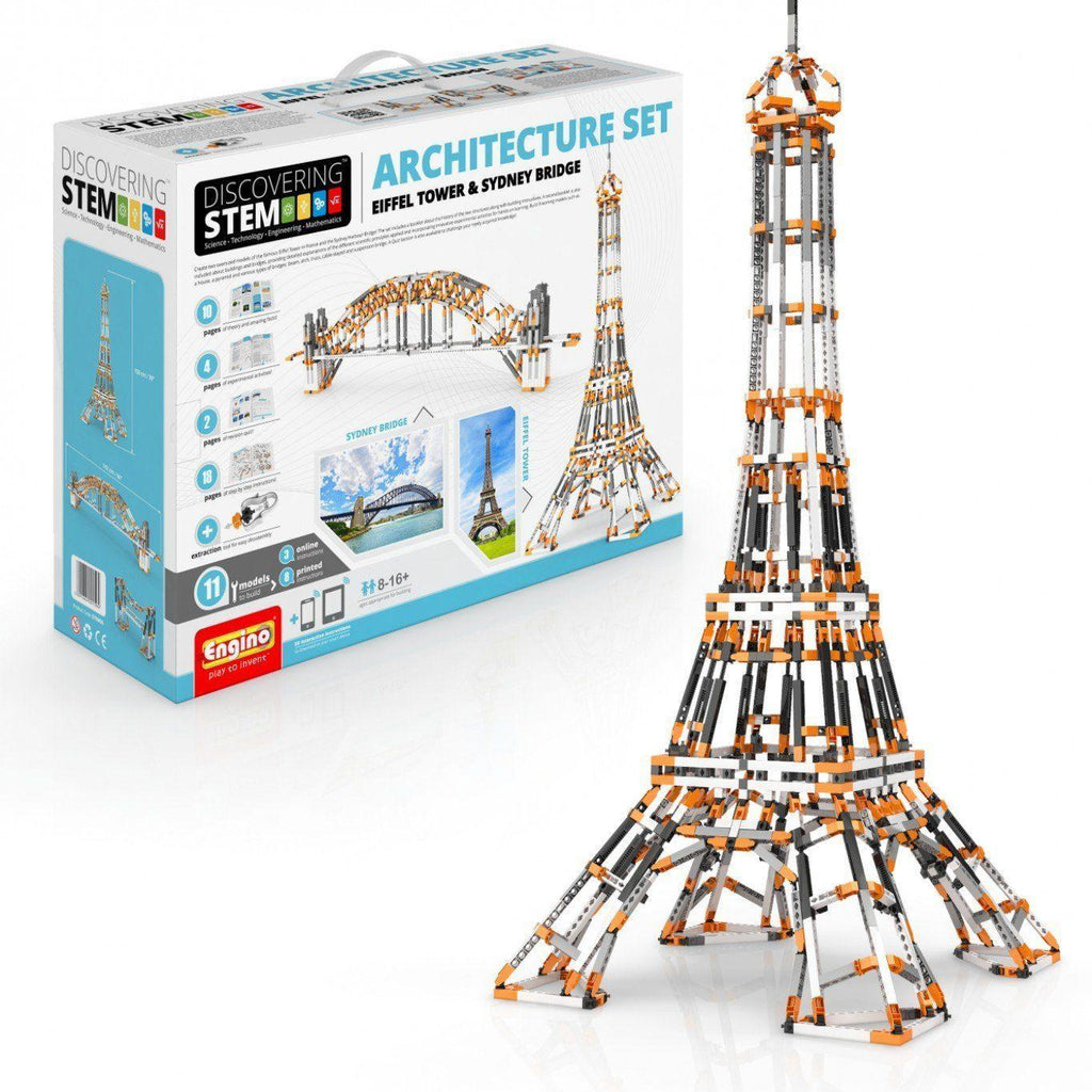 ENGINO Stem Architecture Set Eiffel Tower and Sydney Bridge - TOYBOX Toy Shop