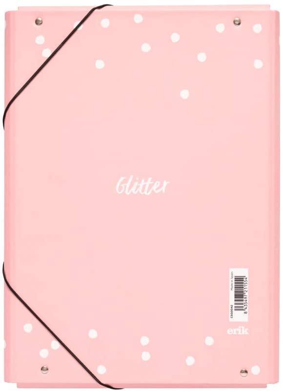 Erik Grupo Elasticated Folder A4 Glitter Stars - TOYBOX Toy Shop