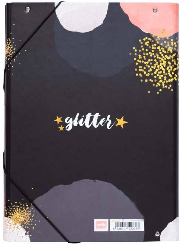 Erik Grupo Folder Elastic A4 Glitter Gold Dreams - TOYBOX