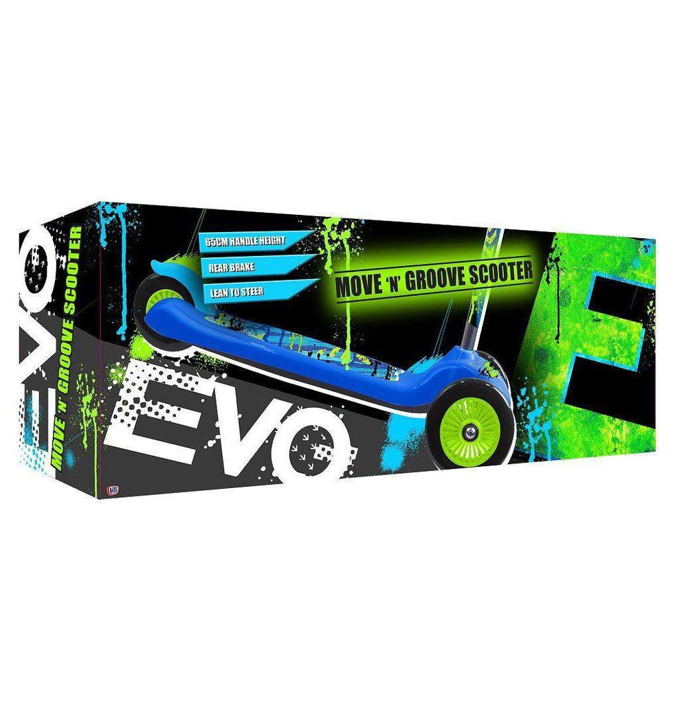 EVO Boys Move N' Groove 3-Wheel Scooter - Blue - TOYBOX Toy Shop