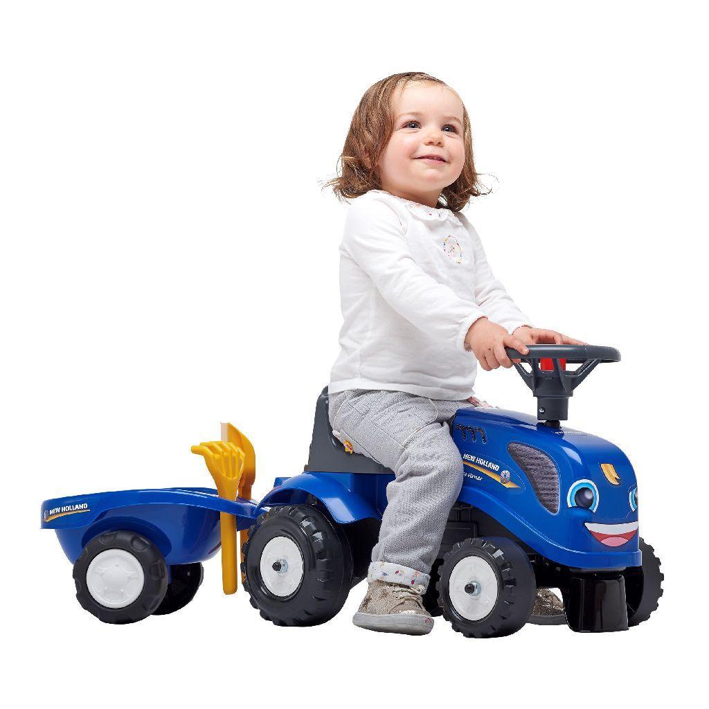 Falk Baby New Holland Ride-On Toddler Tractor Set - TOYBOX Toy Shop