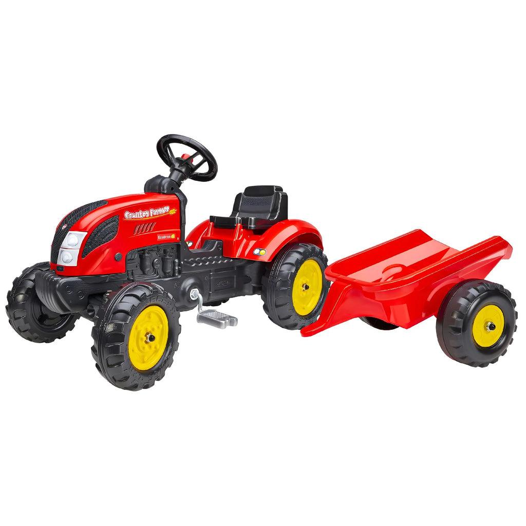 Falk Red Garden Master Tractor Ride-on with Trailer 2/5 - TOYBOX Toy Shop