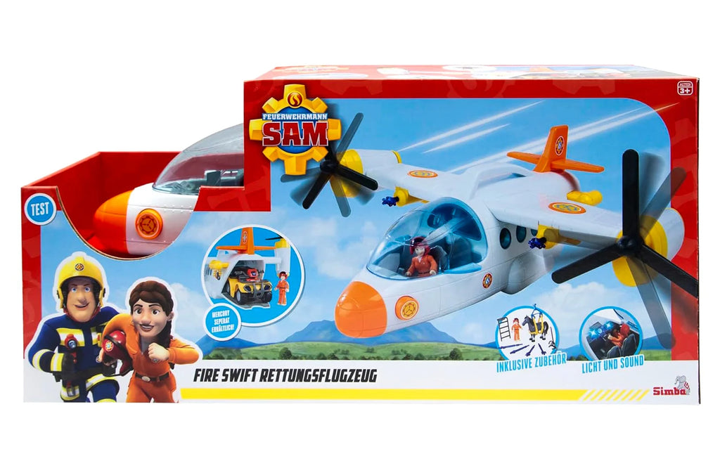 Fireman Sam Large Rescue Plane Fire Swift Playset - TOYBOX Toy Shop