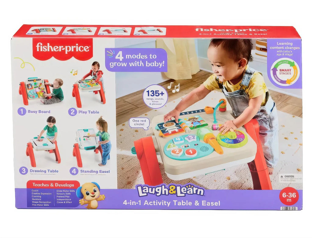 Fisher-Price Laugh & Learn 4-in-1 Activity Table and Artistic Easel