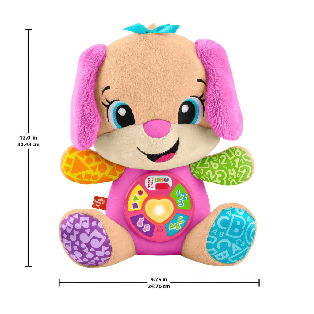 Fisher-Price Laugh & Learn Smart Stages Sis Pink Plush Musical Learning Toy