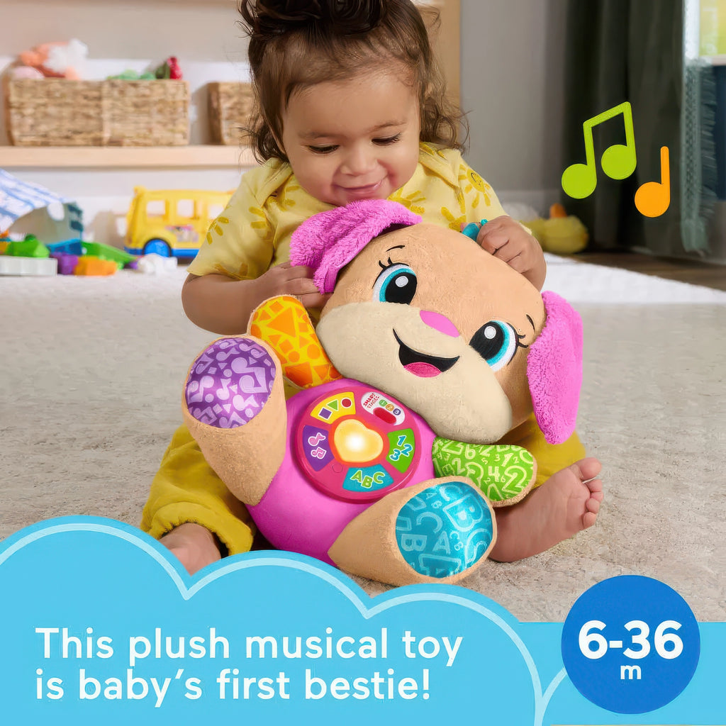Fisher-Price Laugh & Learn Smart Stages Sis Pink Plush Musical Learning Toy