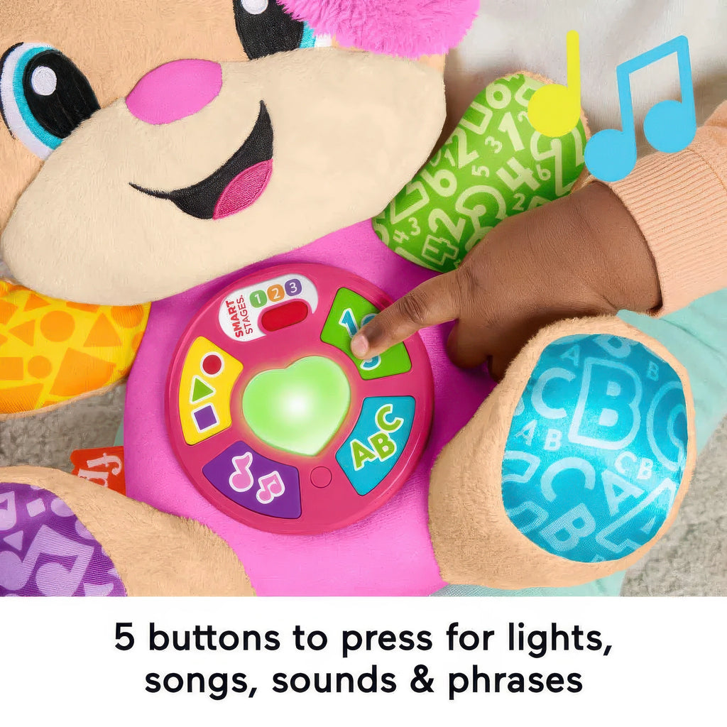 Fisher-Price Laugh & Learn Smart Stages Sis Pink Plush Musical Learning Toy