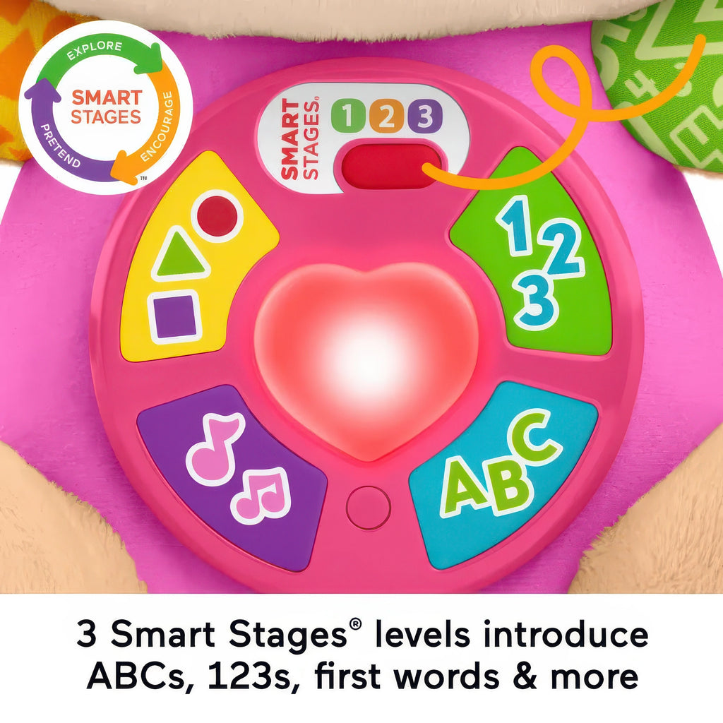 Fisher-Price Laugh & Learn Smart Stages Sis Pink Plush Musical Learning Toy